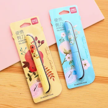 

Crafting Flower Portable Scissors Paper-Cutting Safety Folding Scissors For Kids School Stationery Hand Cut Supplies