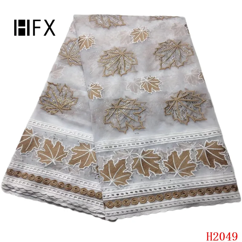 

HFX Factory Price Latest African Lace Fabric With Stones African Tulle Lace Fabric 2019 Guipure Nigerian Lace Fabrics F2049