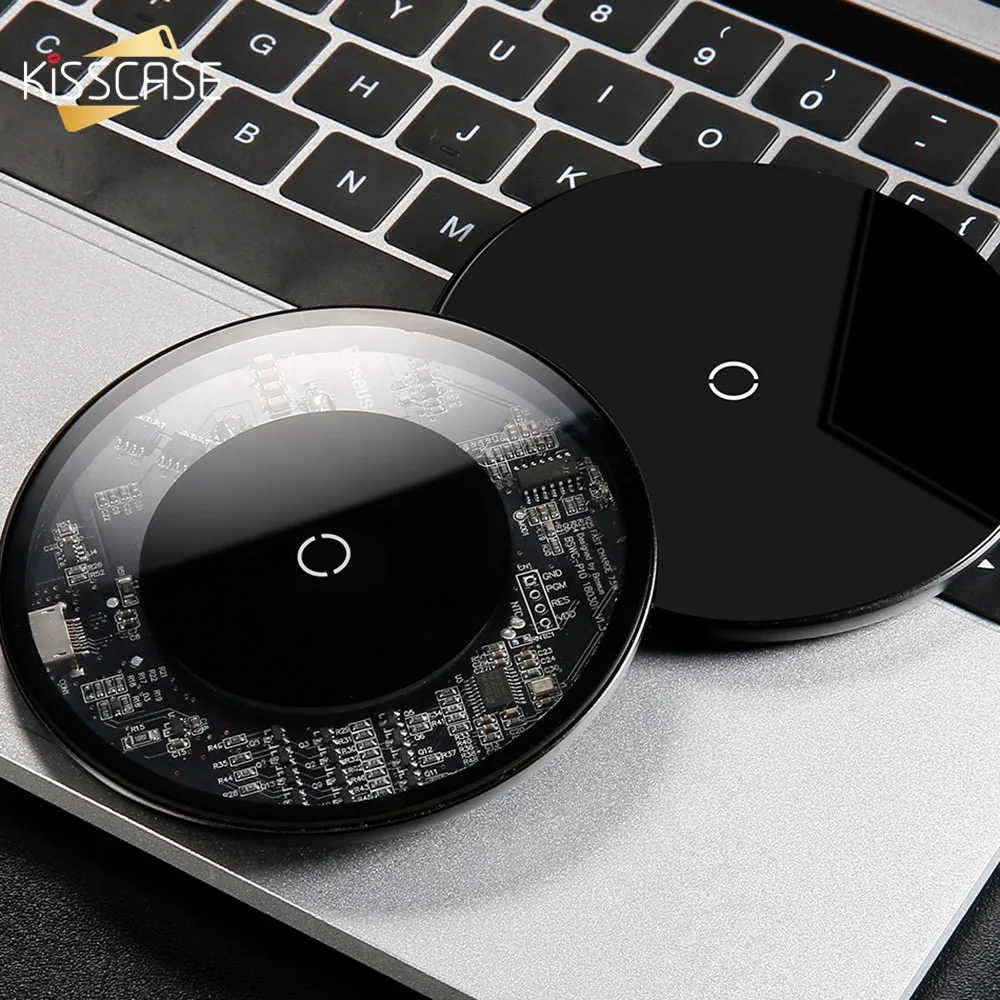 

KISSCASE 10W Fast Charging Wireless Charger for iPhone Samsung Wireless Charging Charger for Phone Charger for Xiaomi Huawei P30