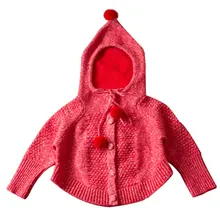 Children’s clothing Casual cardigan knitted coat Small and medium-sized baby classic with hood wool batwing Sweatshirts