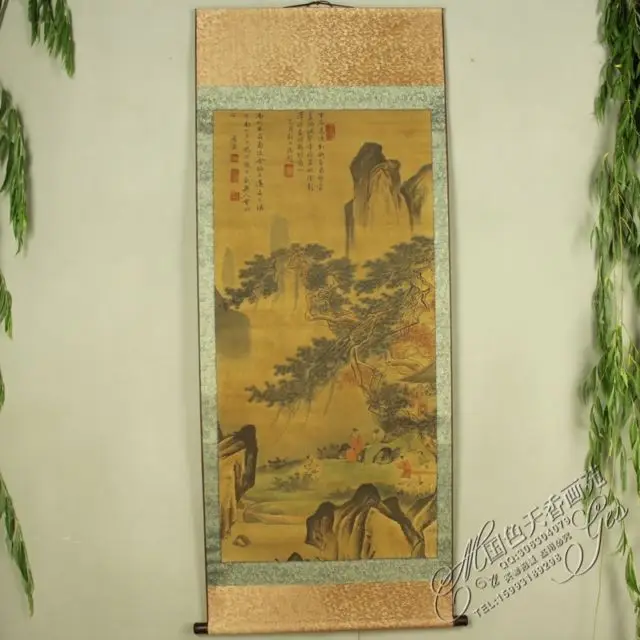 China Antique collection font b Calligraphy b font and font b painting b font landscape font