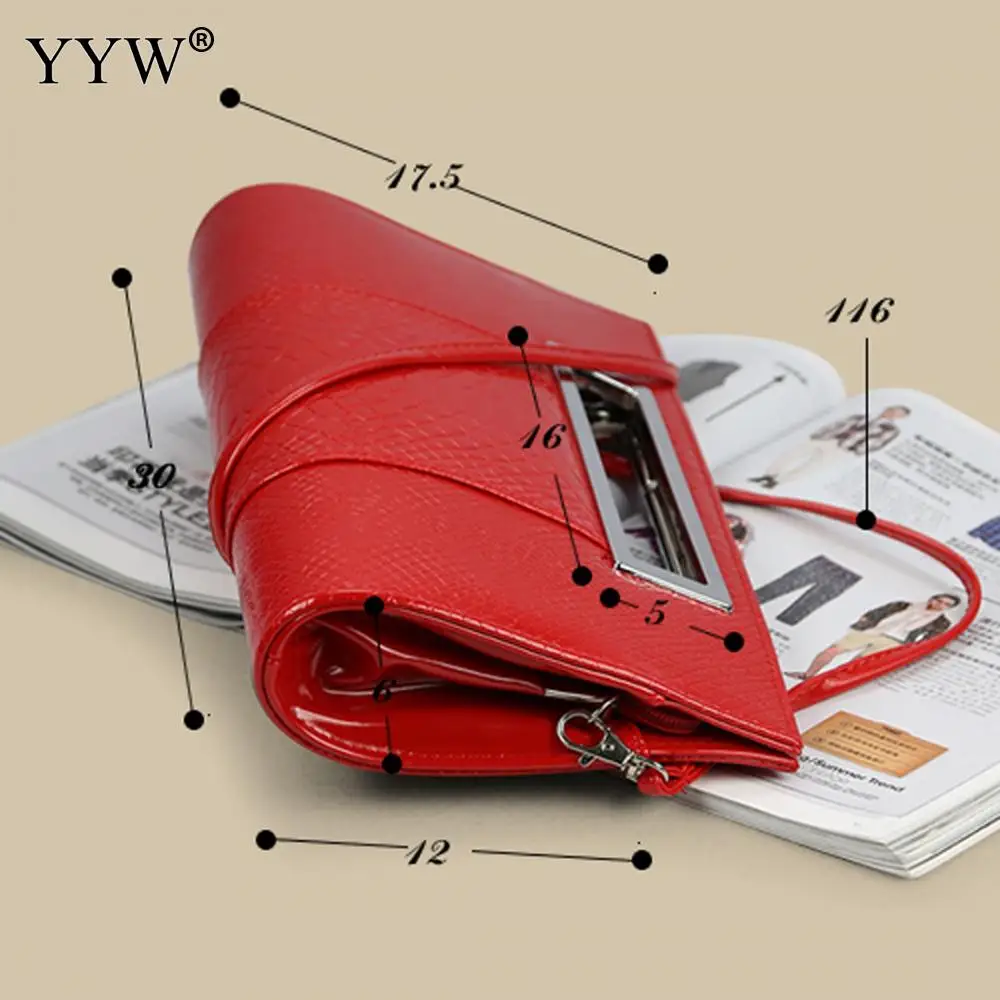 Корейская лакированная сумка-клатч из искусственной кожи аллигатора, Женская квадратная сумка на плечо, маленькая дамская сумочка, вечерняя сумочка, красная женская сумочка