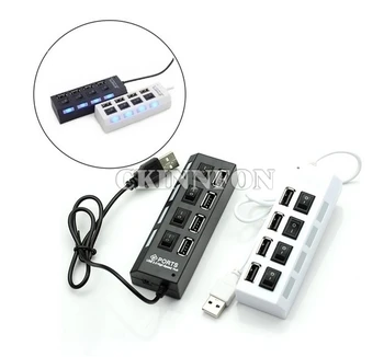 

500Pcs/Lot Universal USB 2 Multi-Port Socket 4 Ports USB Hub Charging Charger/Station