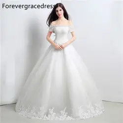 Forevergracedress Винтаж дешевые свадебное платье бальное платье с плеча аппликация Кружева длинные свадебное платье плюс Размеры индивидуальный