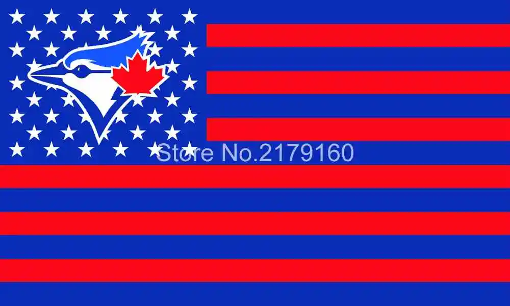 Toronto Blue Jays Flag 3x5 ft Stars and Stripe 2 Metal Grommets US Sport Team Banner Digital Printing Baseball Kevin Pillar | Дом и сад