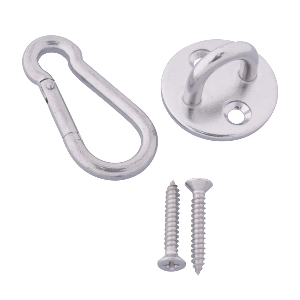 304 Stainless Steel M5 Round Pad Eye Plate U shaped Hook Mount with