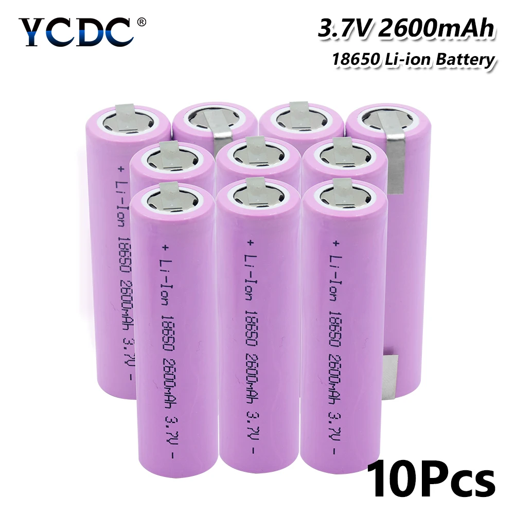 

18650 Lithium Battery 2600mAh 3.7V electronic cigarette Rechargeable batteries power high discharge large current