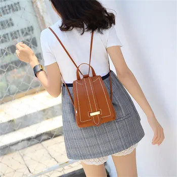 

2019 High Quality Casual Women's Simple All-purpose Small Square Bag Single Backpack Popular Style Dropshipping 20 Hot Selling