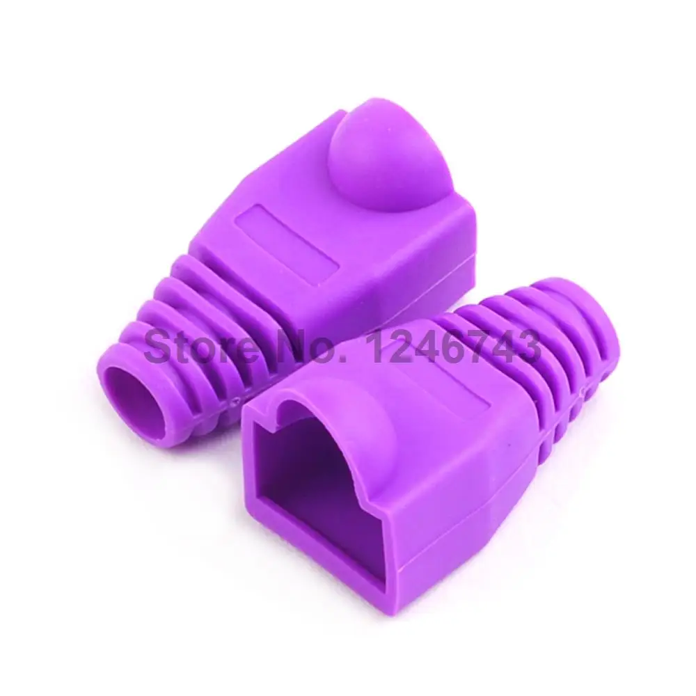 50PCS RJ45 Connector Caps cat5 cat5e cat6 Multicolour Sheath Protective