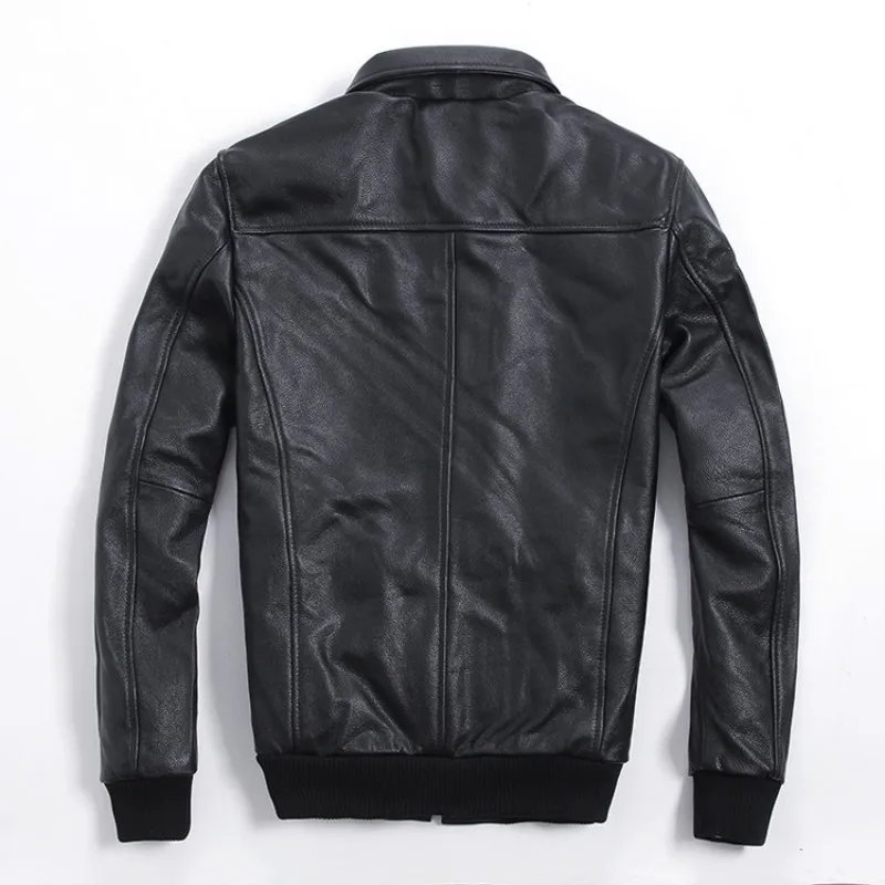 Classic Black Aviation Genuine Leather Jackets Men Cowskin Real Leather Jackets Large Size Pilot Bomber Jacket Veste Cuir Homme Classic Black Aviation Genuine Leather Jackets Men Cowskin Real Leather Jackets Large Size Pilot Bomber Jacket Veste Cuir Homme