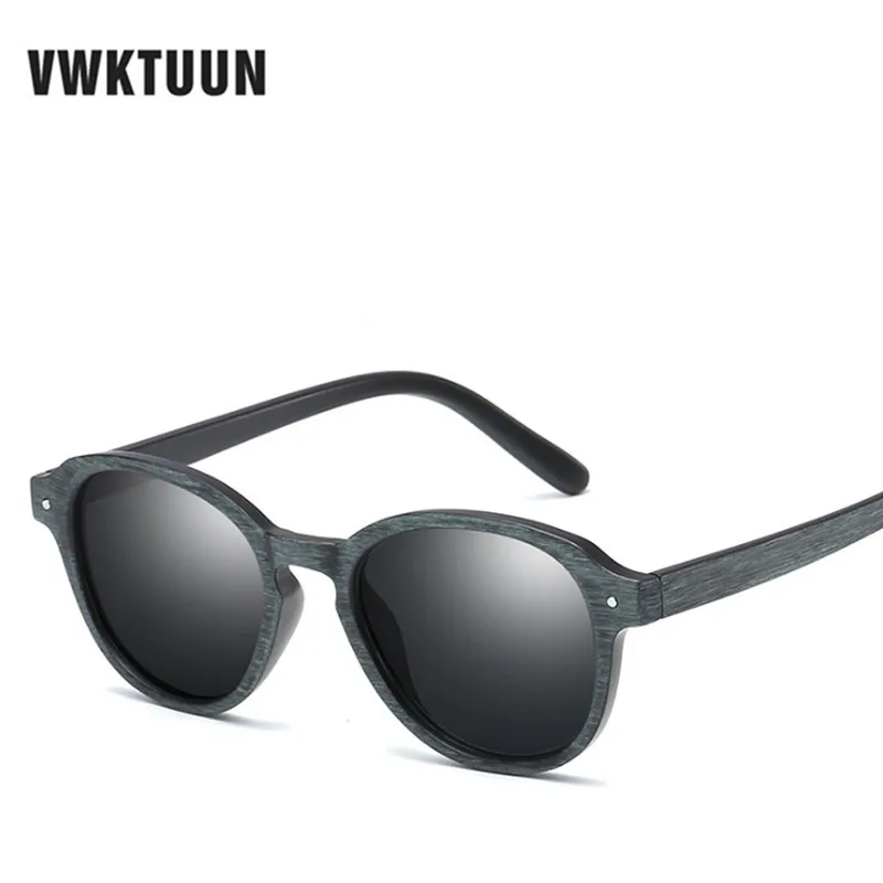 

VWKTUUN Woodgrain Sunglasses Women Vintage Rectangle Shades Mirror Sun glasses For Woman Points Outdoor Sport Eyewear