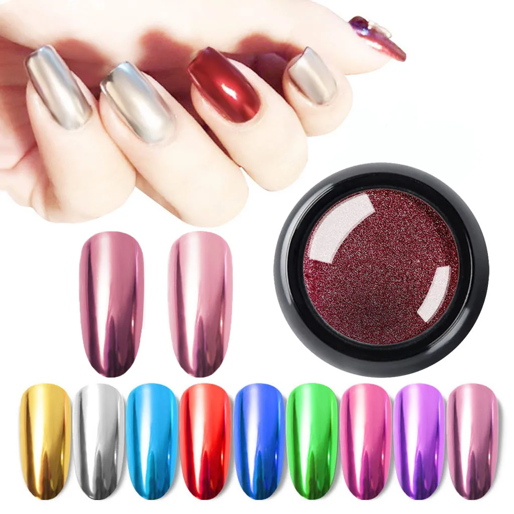 

Nail Glitter Mirror Powder Effect Shiny Color DIY Polish Nail Art Extension UV Gel Polishing Chrome Flakes Decorations Manicure