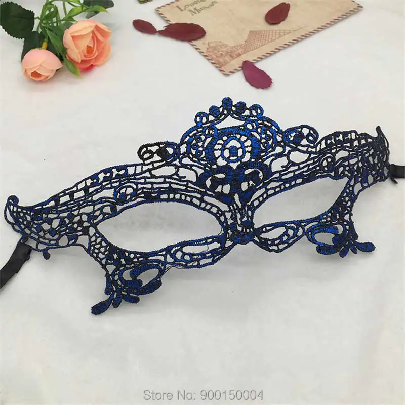 1pc Blue Sexy Lady Lace Mask Eye Mask For Masquerade Party Halloween Party Fancy Drop shipping  (2)