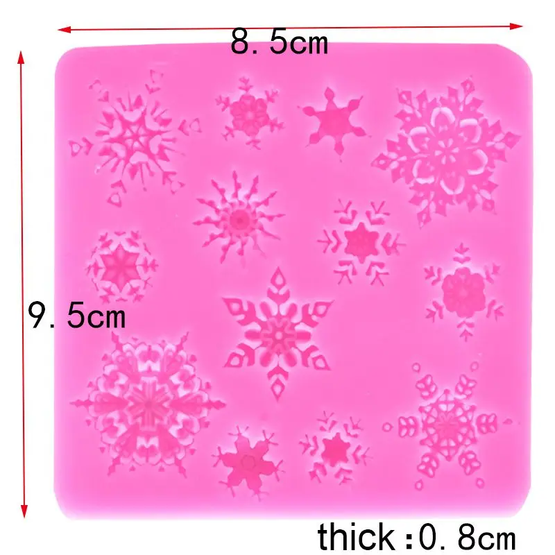 3D Рождество Снежинка Форма силиконовые формы помадка печенье плесень конфеты торт украшения формы кухня выпечки инструмент украшения