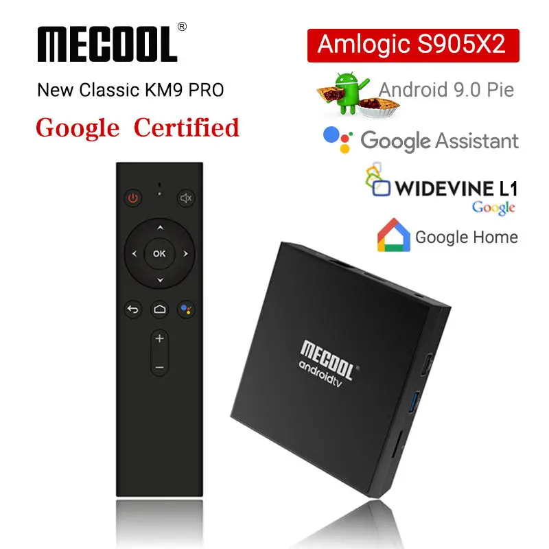 

MECOOL KM9 Pro Classic Android TV Box Google Certified TV Box 2GB RAM 16GB ROM Amlogic S905X2 4K 2.4G Wifi BT4.0 Set Top Box