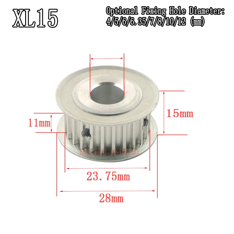 Double plane XL15 Timing Pulley Width 11mm Fixed inner