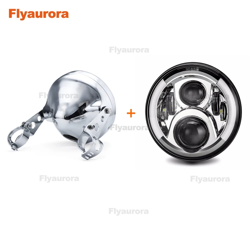 Flyaurora мотоциклетный передний налобный фонарь Крепление кронштейн зажим для Кафе
