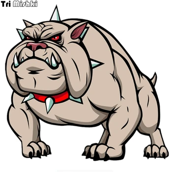 

Tri Mishki WCS046 15*14cm Angry Pitbull car sticker funny colorful car stickers auto automobile decals