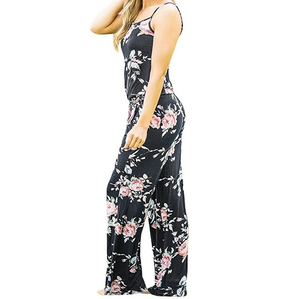 Feitong женский комбинезон для, женская обувь цветочный принт мотобрюки женские комбинезоны в стиле бохо для женщин s комбинезон с длинными штанами#25