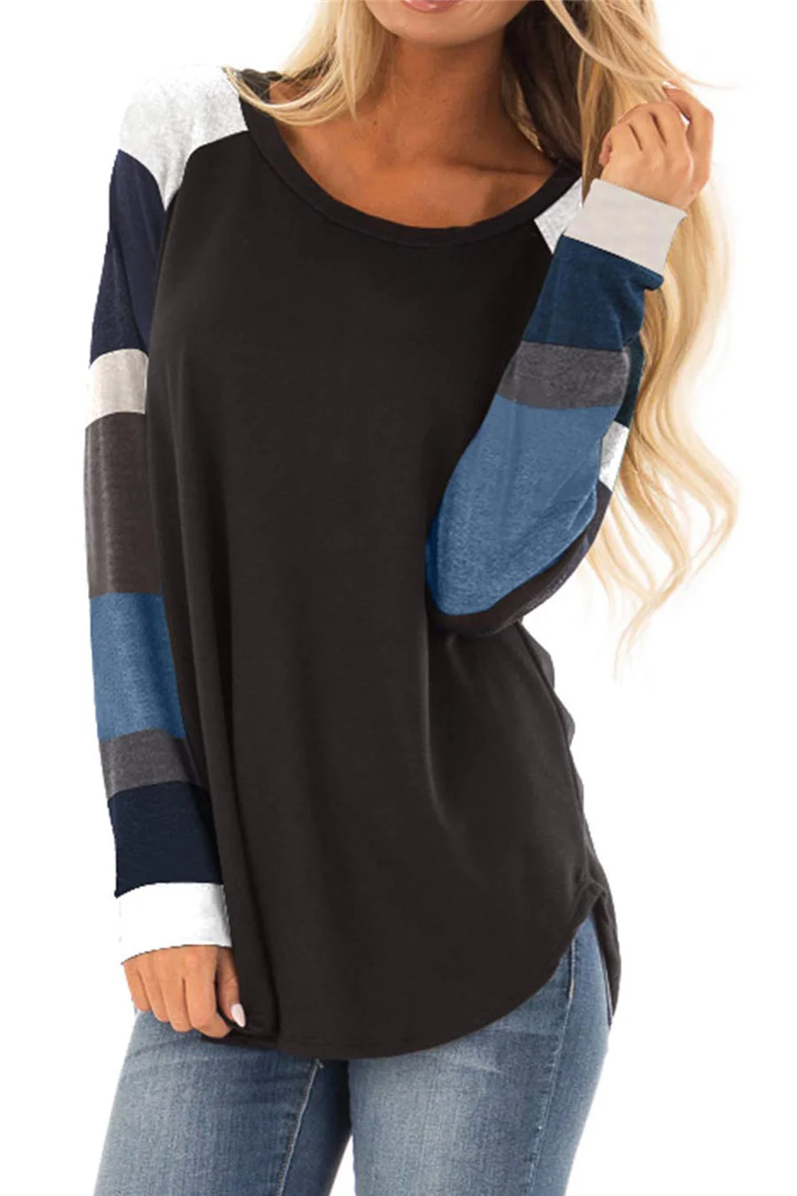 Gladiolus 2018 Fashion Women Autumn T-Shirt Long Sleeve O-Neck Multi Color Patchwork Casual T Shirt Women Tops Camiseta Feminina (19)