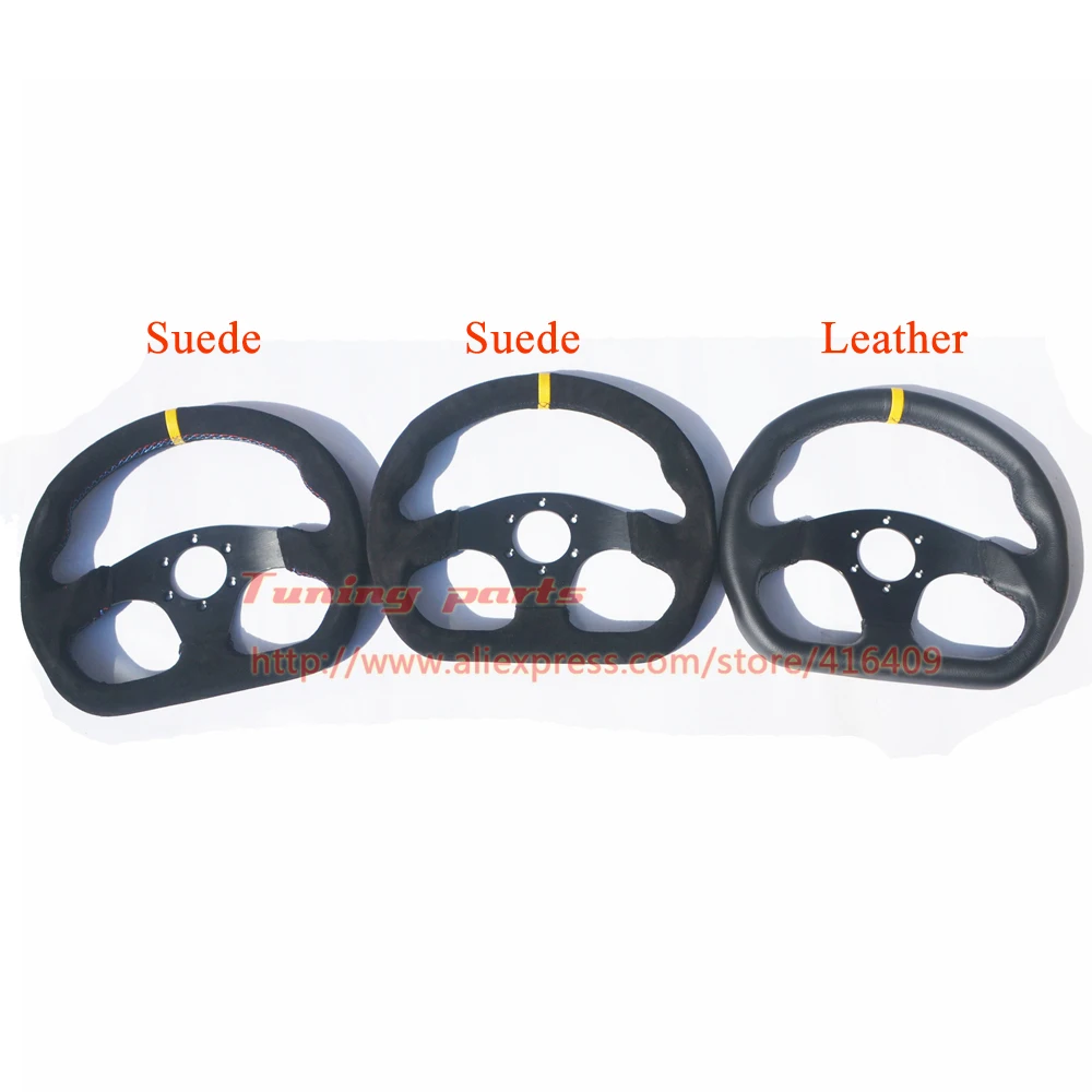 yellow stripe car steering wheel (2)