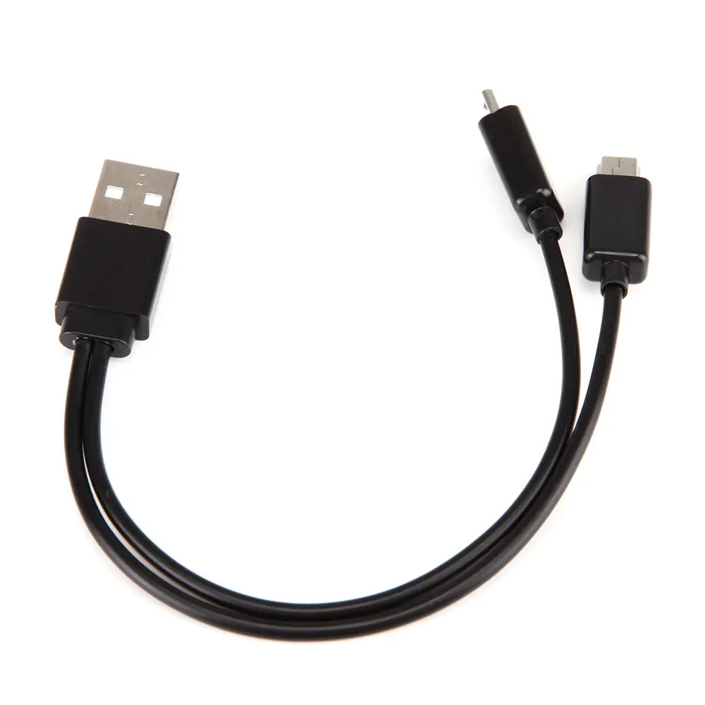 جديد حمل سهل 30 سنتيمتر USB ذكر إلى 2x مايكرو Y الفاصل كابل شحن لمدة هاتف محمول المزدوج المصغّر USB