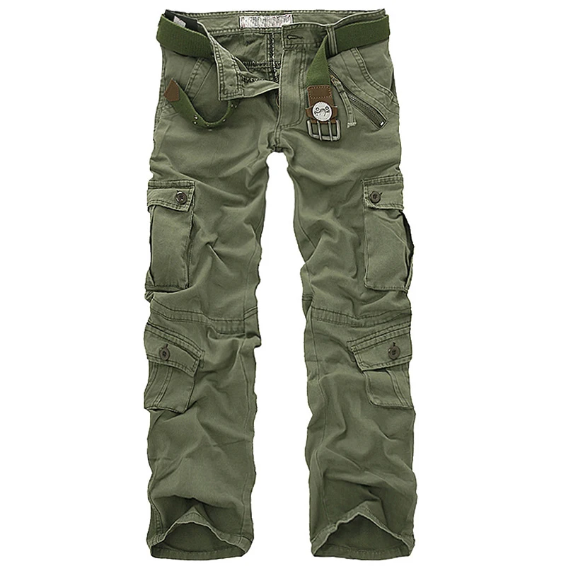 Army Green Gray Khaki Cargo Pants 2018 Mens Fashion Baggy Tactical ...