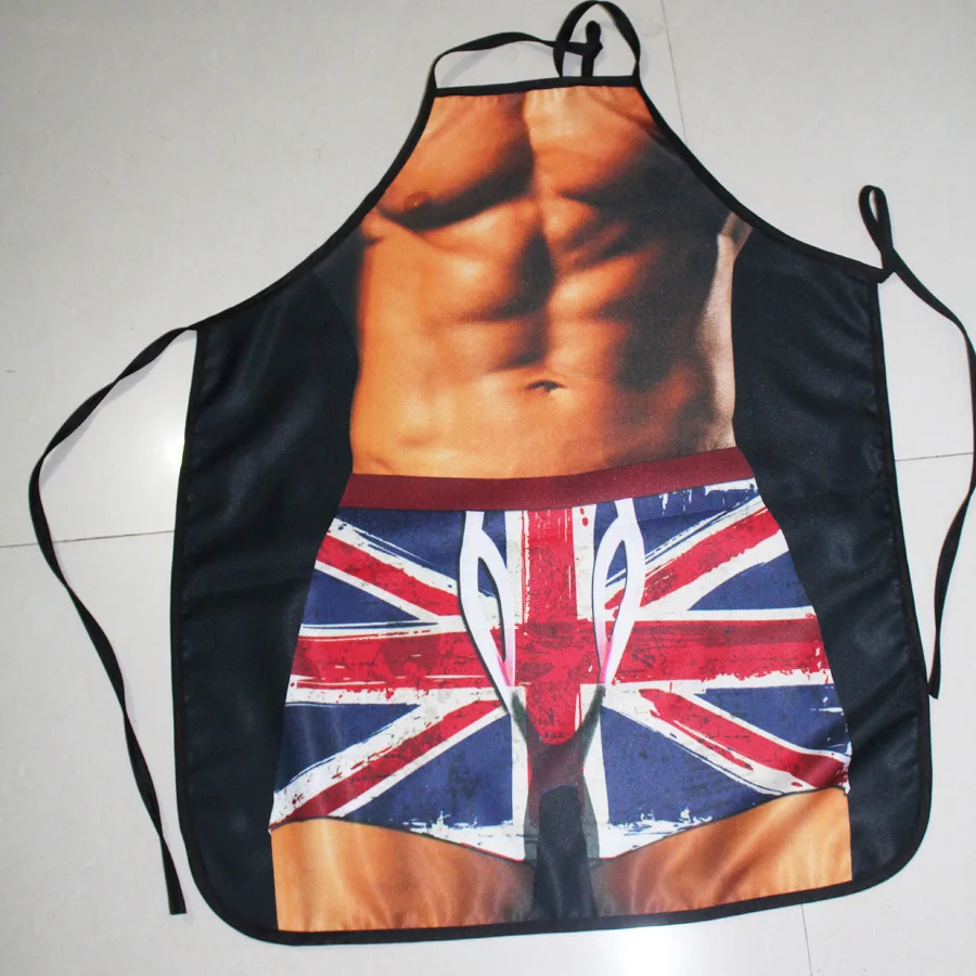 

1PC Hot Sale New Dinner Party Novelty Funny Sexy Cooking Home BBQ printed Apron NF 003