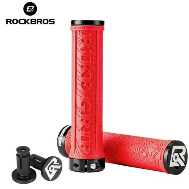 ROCKBROS Soft 3D Anti-skid Lock On Handle Bar Cycling Parts Bike Accessories TPR Rubber Bike Grips Bicycle Handlebar Mtb Grips ROCKBROS Soft 3D Anti-skid Lock On Handle Bar Cycling Parts Bike Accessories TPR Rubber Bike Grips Bicycle Handlebar Mtb Grips