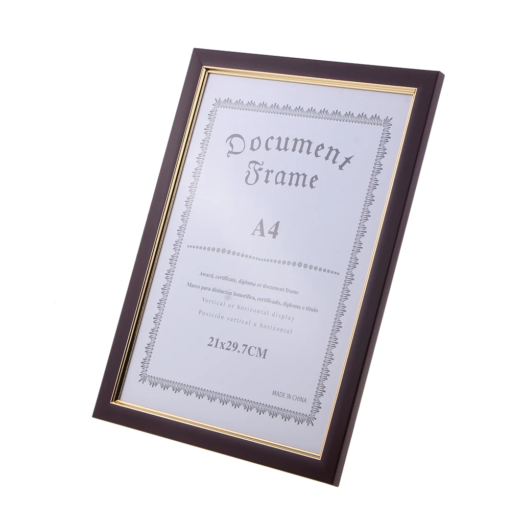 Artwork A4 Wooden Frame For Diploma Documents Certificate Photo Picture 