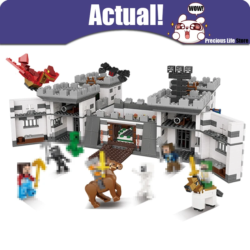 

Minecraft XINGBAO 1627Pcs Blocks Series The Castle of Holy War Set Educational Building Blocks Bricks Boy Toys Model 09005 Gifts