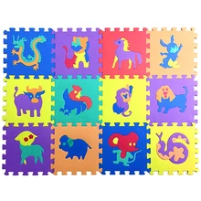 

12PC Combo Baby EVA Foam Puzzle Play Mat Chinese Zodiac Kid Crawling Mat Rugs Toys Carpet Interlock Exercise Floor Tiles 30X30X1