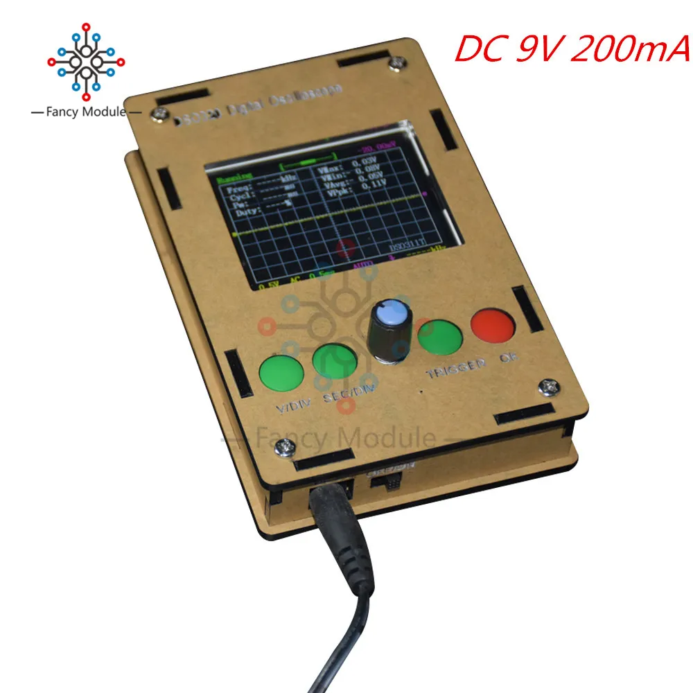 DSO311 DC 9 V 200mA Мини DIY Kit Цифровой осциллограф 1msps 2,4 "TFT ЖК-дисплей STM32 12-бит зонд с коробкой чехол Shell заменить DSO138