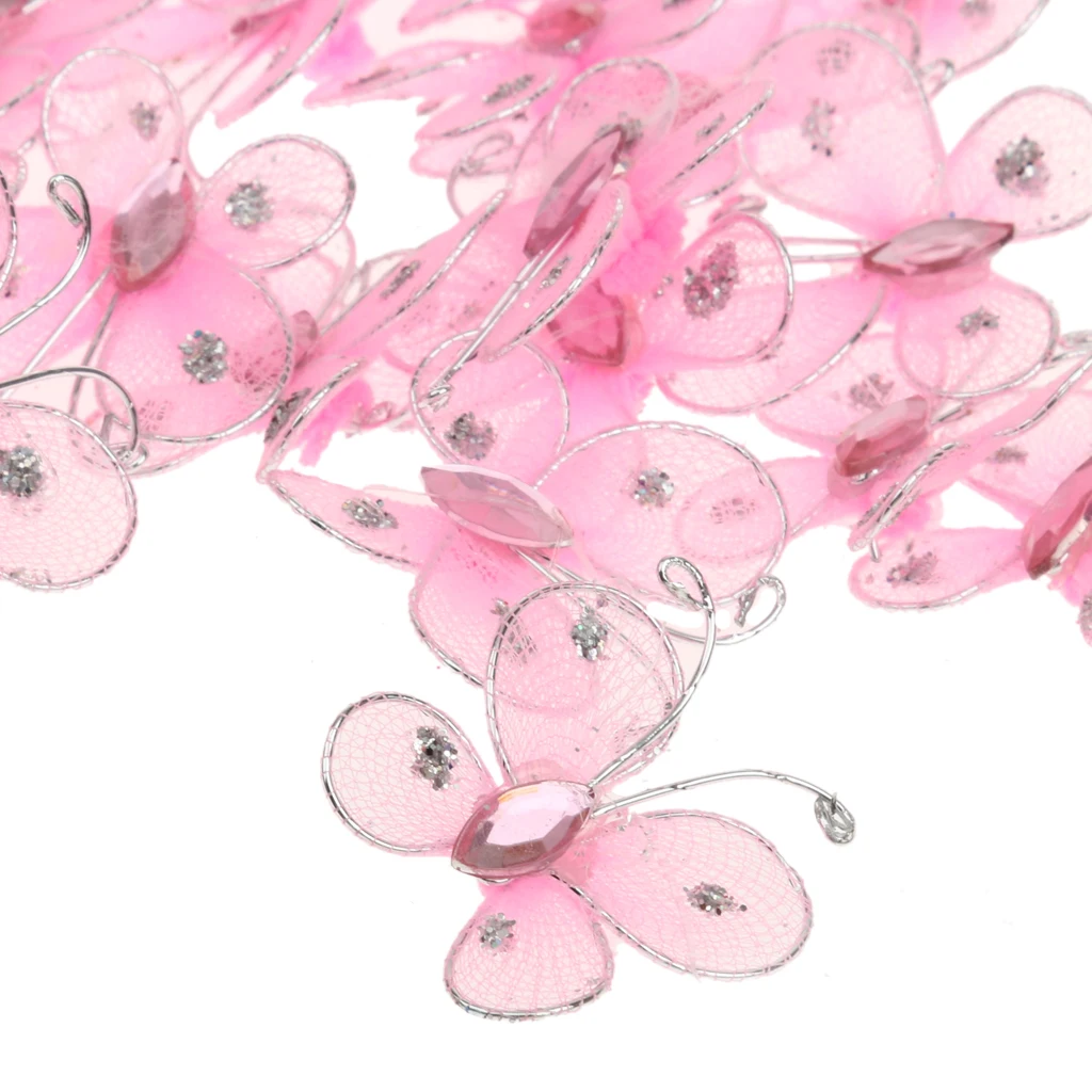  Glitter Sparkling Mesh Fabric Stocking For Scrapbooking Wedding Decorations Invitations Cards Pink  - 32979978456