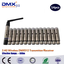 DHL 1 шт. передатчик и 13 шт. приемник Беспроводной DMX512 передатчик осветительное оборудование этап