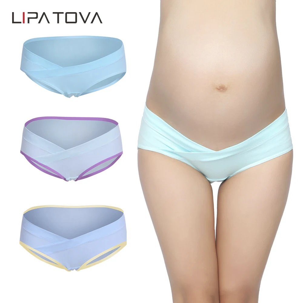 

3pcs Cotton U-Shaped Low Waist Pregnancy Clothes Briefs for women Maternity Underwear Pregnant Women Underwear Maternity Panties