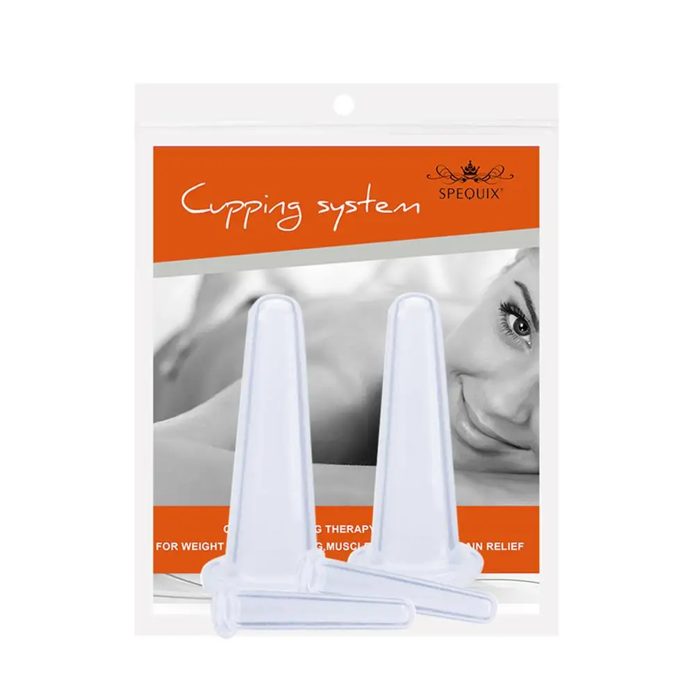 4 pcs facial cupping Ventosa набор силиконовых банок для массажа целлюлита массажер для лица Mssage вакуумная терапия для мужчин и женщин - Цвет: 4 pcs facial cupping