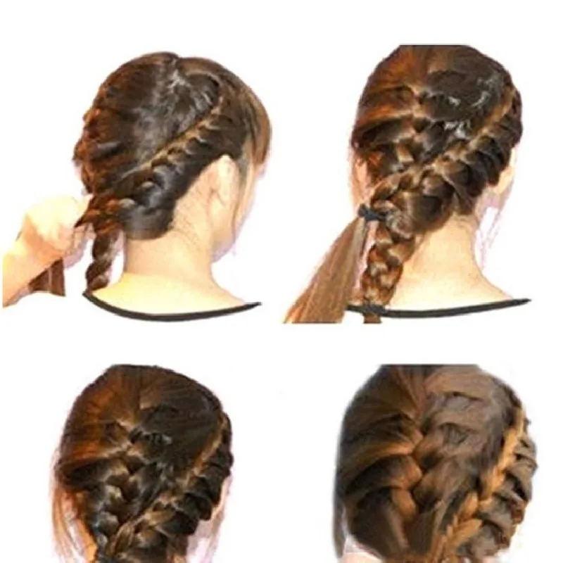 French Style 2PS Black Braider Hair Braiding Fish Bond Waves Roller With Hair Twist Styling Bun Maker Tress Barrette Magic Tool French Style 2PS Black Braider Hair Braiding Fish Bond Waves Roller With Hair Twist Styling Bun Maker Tress Barrette Magic Tool