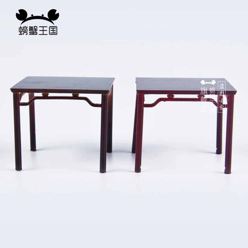 

5pcs 1:25 Dollhouse mini Furniture Miniature Doll accessories Chinese Style Plastic Table