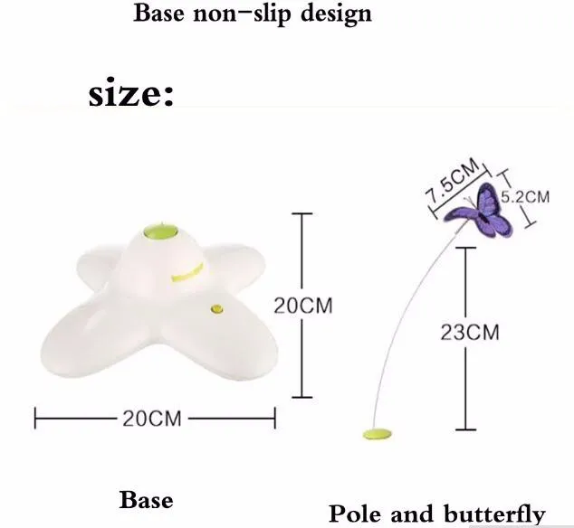 AFP игрушка для кошек, Интерактивная электрическая бабочка, вращающаяся игрушка-бабочка для котенка, забавная игрушка