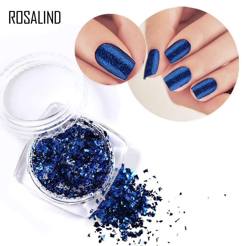 ROSALIND Nail Pigment Powder Nails Glitter Art Dip Powder Set Gel Polish Mirror Manicure Sparkles For Nails Chrome Pigment Art