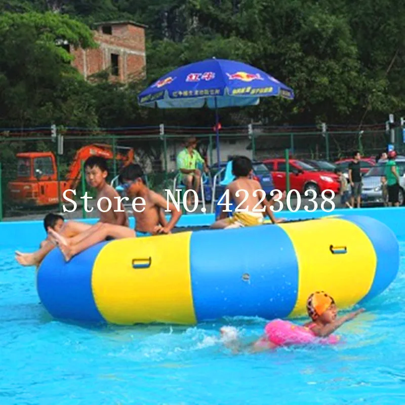 

2m Dia Inflatable Water Trampoline Padded Inflatable Bouncer Series Jump Water Trampoline Bounce Swim Platform for Water Sports