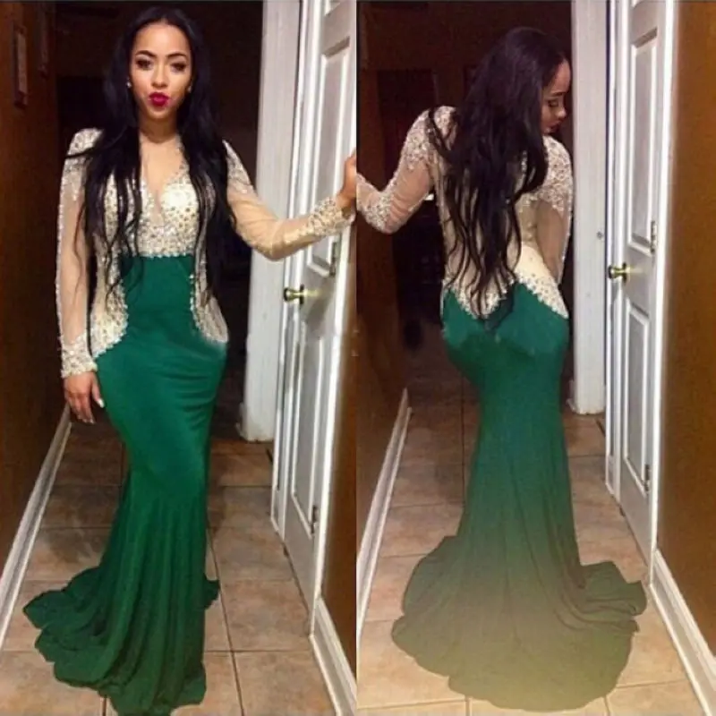 sparkly emerald green prom dress