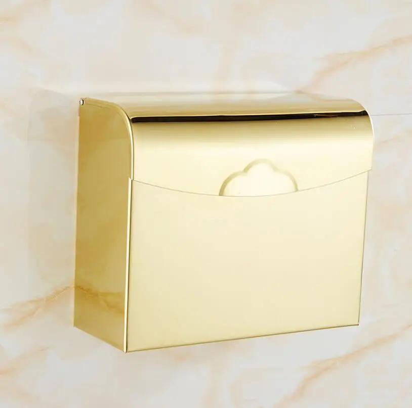 Золотой держатель для бумаги, коробка для туалетной бумаги из нержавеющей стали, водонепроницаемая коробка для туалетной бумаги, коробка для туалетной бумаги, держатель для туалетной бумаги - Цвет: gold style 6