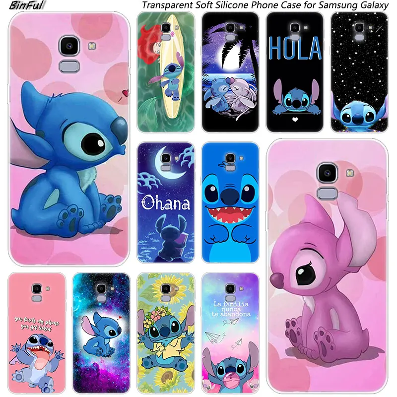 

Hot cute cartoon stitch Soft Silicone Phone Case For Samsung Galaxy J8 J6 J4 2018 J2 Core J5 J6 J7 Prime J3 2016 2017 EU J4 Plus