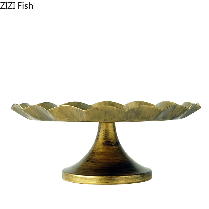 

Black Gold Cake Stand Metal Cake Tray Vintage Black Gold Tools for Cake Perfume Tray Candy Bar Accessory Home Decoration