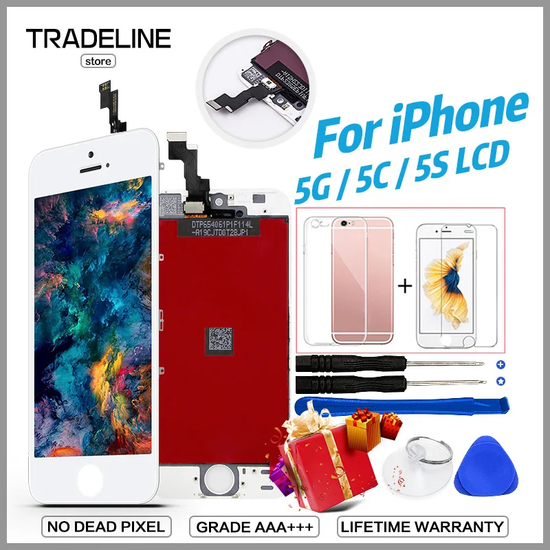

Grade AAA+++ For iPhone 5S LCD For iPhone 5 SE Display With Touch Screen Digitizer Assembly Replacement 100% No Dead Pixel