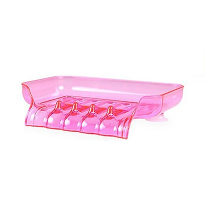 Креативный пластмассовый кухонный сервировочный лоток Bac Rangement, губчатая коробка, тарелка, держатель посуды для путешествий, лоток для слива воды, держатель - Цвет: Pink