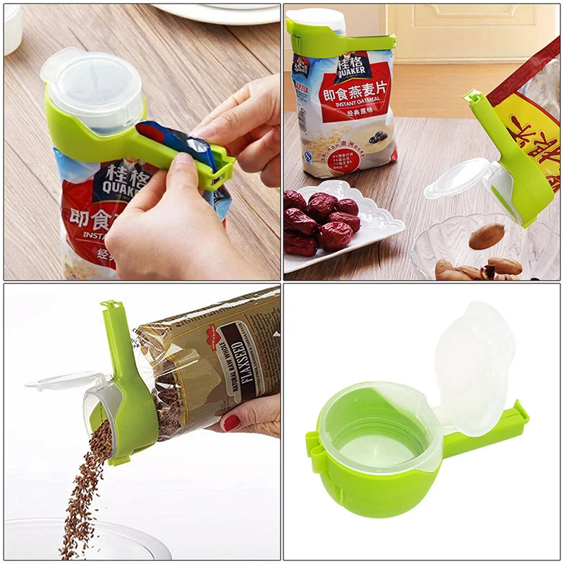 

Kitchen Tools 1pcs Food Sealing Clip Seal Pour Food Storage Bag Clip Effect Clamp with Large Discharge Nozzle for Storage Food
