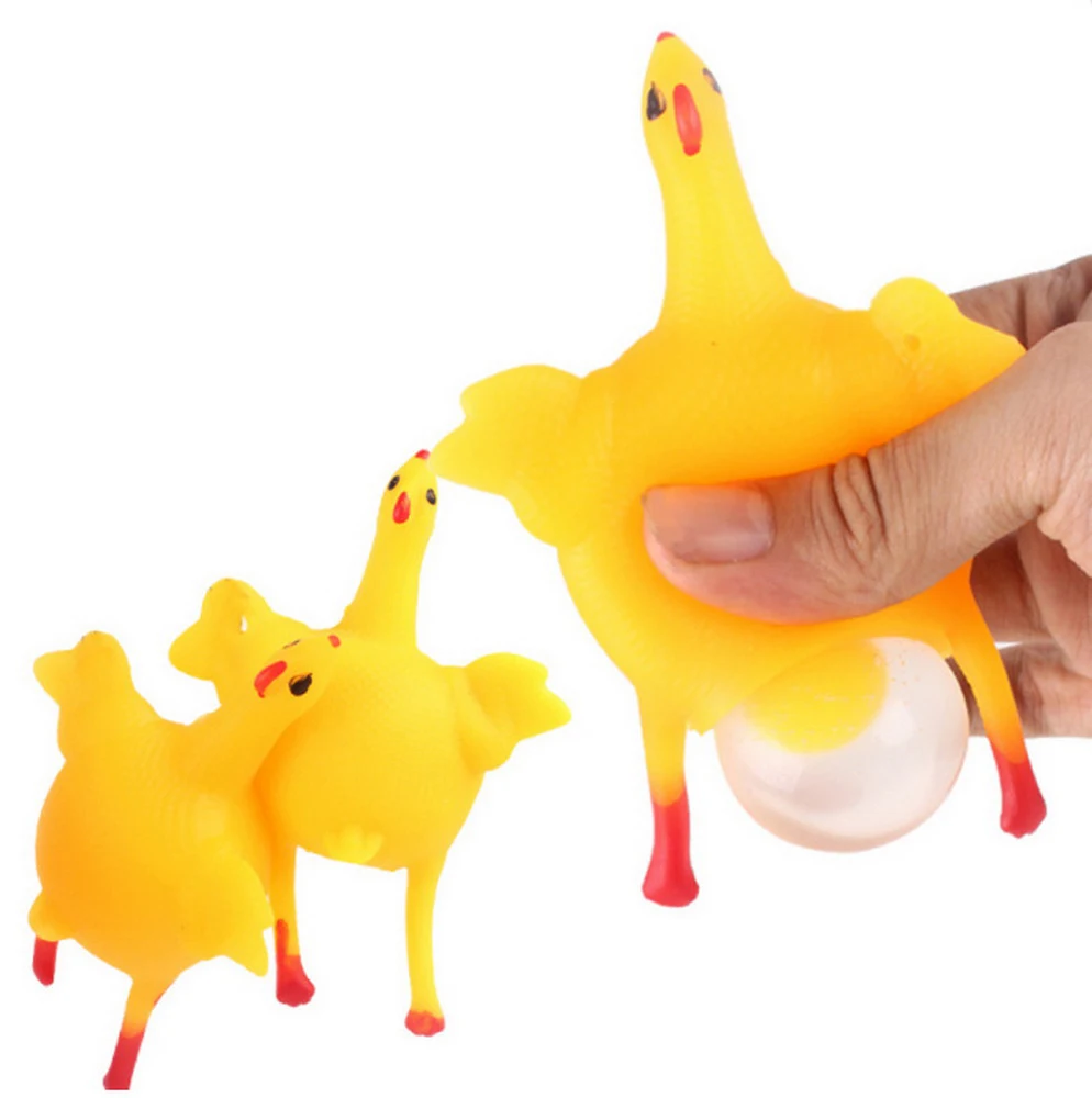 

BPinteresting Laying hens April Fool's Day tidy toy hens venting Laying hens decompression baby toys novelty creative keychain